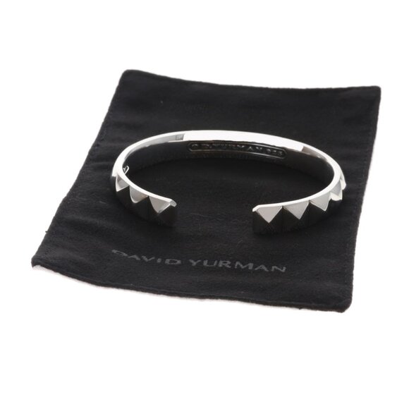 David Yurman Pyramid for Men 9.3mm Cuff Bracelet 7 1/4" - Sterling Silver 925 - Picture 6 of 6